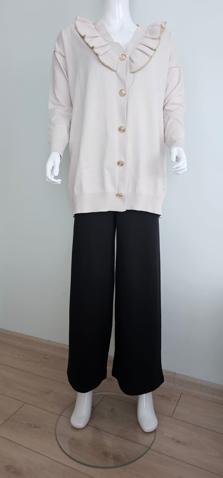 Bayan Çelik Triko Siyah Pantolon