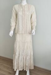 Güpür Dantel Etek ( Uzun Astarlı)