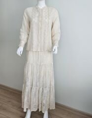 Güpür Dantel Etek ( Uzun Astarlı)